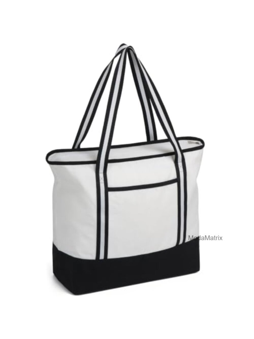 Large Canvas Tote Bag with Bottom Support 15 Inch Reusable Grocery